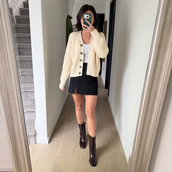 Everlane Cotton Cream Oversized Cardigan S - Picture 2 of 6